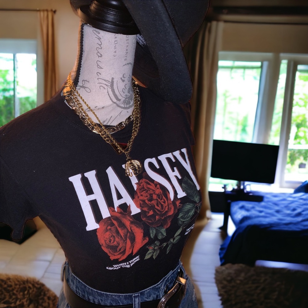 Halsey Black Rose Graphic Tee